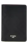 Fendi Vertical Ff All Over Card Holder Wallets Black
