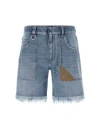 Fendi Denim Bermuda Shorts In Blue