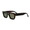 Fendi Rectangular Sunglasses In Black