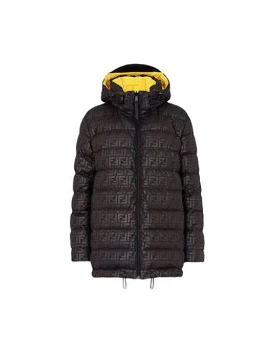 Fendi Ski Downjacket With Logo Ff Double Face Woman Puffer Black Size 4 Polyamide