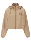 Fendi Women Cappuccino Polyester Windbreaker In Brown