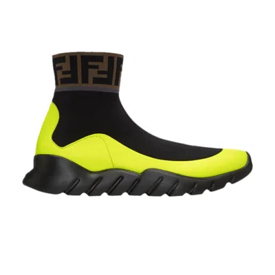 Pre-owned Fendi Tech Fabric High 'forever  - Black Yellow' | Men's Size 10