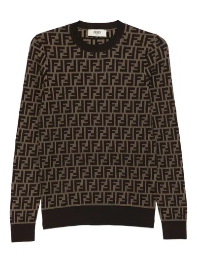 Fendi T-shirts And Polos In Cotton In Brown