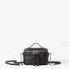 Fendi Vanity Nappa Leather Bag With Ff Motif In Black