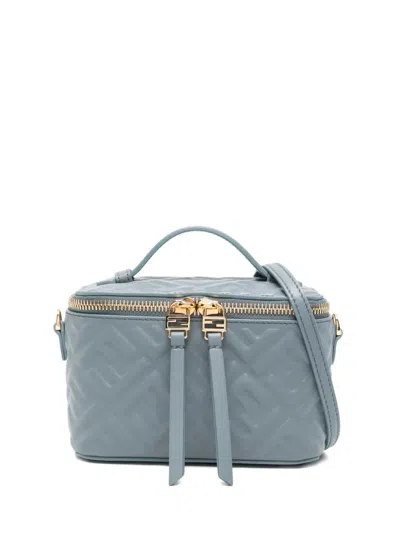 Fendi Vanity Nappa Leather Bag With Ff Motif In Yellow