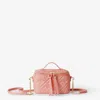 Fendi Women Vanity Leather Shoulder Bag With Ff Motif In Pink
