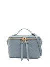 Fendi Vanity Nappa Leather Crossbody Bag Ff Motif In Blue