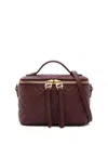 Fendi Vanity Nappa Leather Crossbody Bag Ff Motif In Burgundy