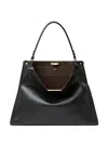 Fendi Medium Way Leather Shoulder Bag In Black