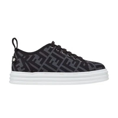 Pre-owned Fendi Wmns Ff Motif Rise Fabric Platform 'charcoal' | Black | Women's Size 6.5