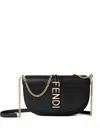 Fendi Graphy Chain Shoulder Bag In Black