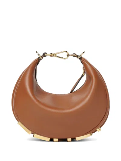 Fendi Mini Graph Vitello Grace Matt Leather Bag In Pink
