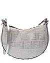 Fendi Graphy Mini Ff Jacquard & Leather Hobo Bag