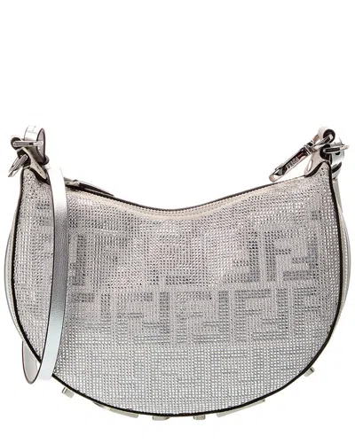 Fendi Graphy Mini Ff Jacquard & Leather Hobo Bag