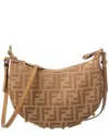 Fendi Graphy Mini Ff Jacquard Hobo Bag