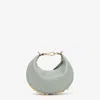 Fendi Women Powder Blue Leather Mini Graphy Handbag