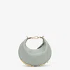Fendi Women Powder Blue Leather Mini Graphy Handbag In Green