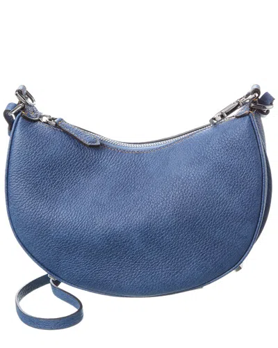 Fendi Graphy Mini Leather Hobo Bag In Blue