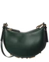 Fendi Graphy Mini Leather Hobo Bag In Green