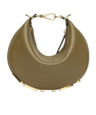 Fendi Graphy Mini Shoulder Bag In Brown