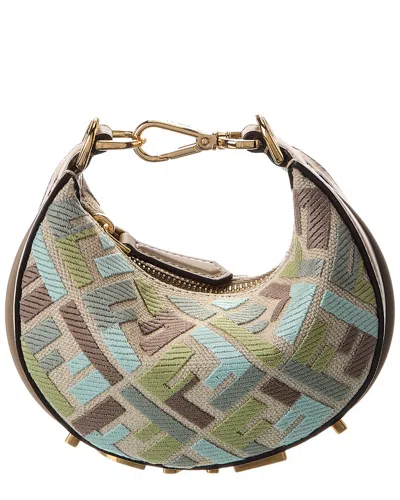 Fendi Graphy Nano Ff Canvas Bag Charm