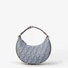 Fendi Blue Denim-effect Ff Jacquard Bag In Blue