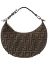 Fendi Graphy Small Ff Fabric Bag In Brown