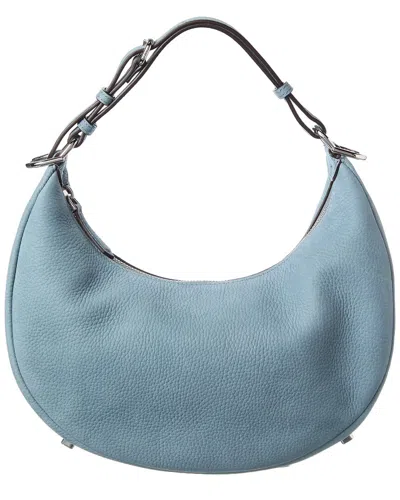 Fendi Graphy Small Leather Hobo Bag In Blue