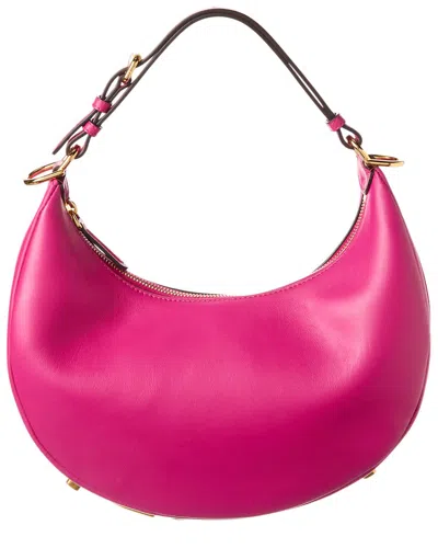 Fendi Graphy Small Leather Hobo Bag In Pink