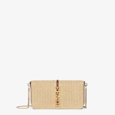 Fendi Graphy Wallet On Chain In Nude