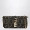 Fendi Graphy Wallet On Chain In Brown Ff Fabric Women In Brown