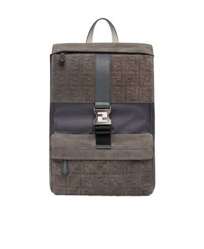 Fendi Ness Medium Backpack In Brown