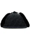 FENDI FF- LOGO CANVAS HAT