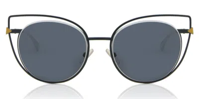 Fendi Ff 0176/s Eye Color Tlp/72 Women's Sunglasses Blue Size 53 In Multi