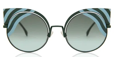 Fendi Ff 0215/s Hypno Shine 0kc/eq Women's Sunglasses Green Size 53