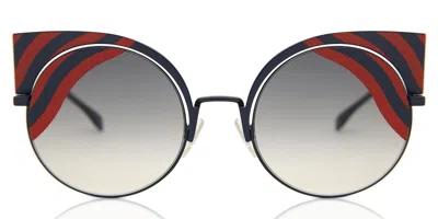 Fendi Ff 0215/s Hypno Shine 0m1/9l Women's Sunglasses Blue Size 53 In Gray