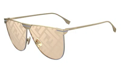 Pre-owned Fendi Ff-0467-s-k67eb Women's Gold / Pink Tinted Sunglasses