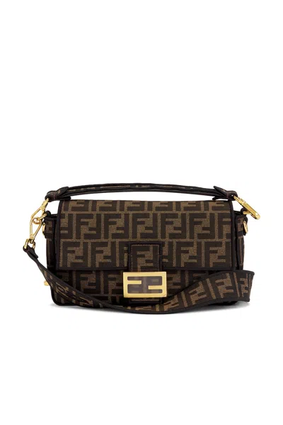 Pre-owned Fendi Ff 1974 Re-edition Baguette Shoulder Bag In Tobacco Brown
