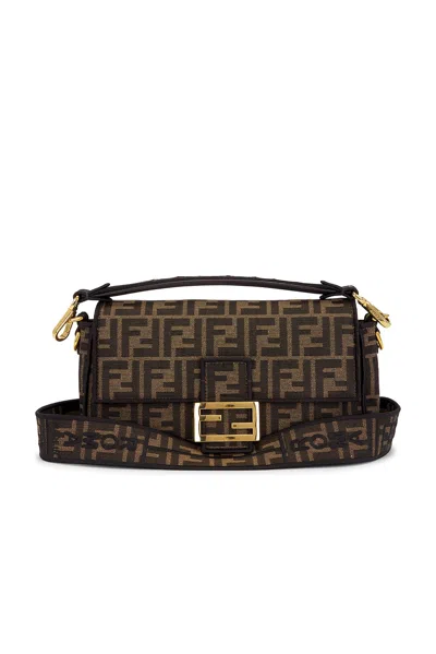 Pre-owned Fendi Ff 1974 Re-edition Baguette Shoulder Bag In Tobacco Brown