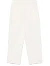 Fendi Elastic Waist Casual Pants In Beige