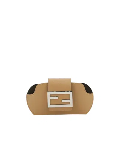 Fendi Ff Baguette Clasp Glasses Case In Green