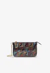 Fendi Women Baguette Ff Fabric Clutch Bag In Multi