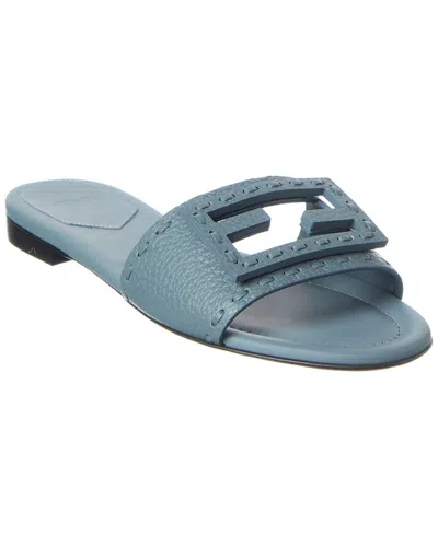Fendi Ff Baguette Leather Sandal In Pink