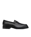 Fendi Ff Baguette-motif Loafers In Black