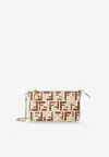 Fendi Pouch With Chain In Multicolor Ff Fabric In Multi