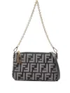 Fendi Ff Baguette Pouch In Blue