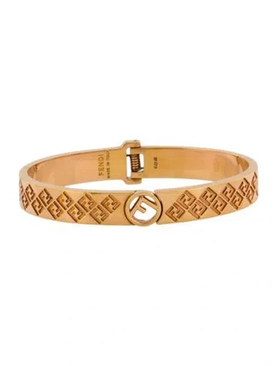 Pre-owned Fendi Ff Bangle Bracelet, 6" In Multicolor