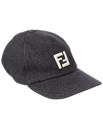 Fendi Ff Baseball Cap In Gray
