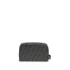 Fendi Ff Fabric Toiletry Case With Leather Handle In Black