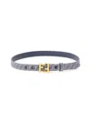 Fendi Monogram Pattern Belt With Gold-tone Hardware